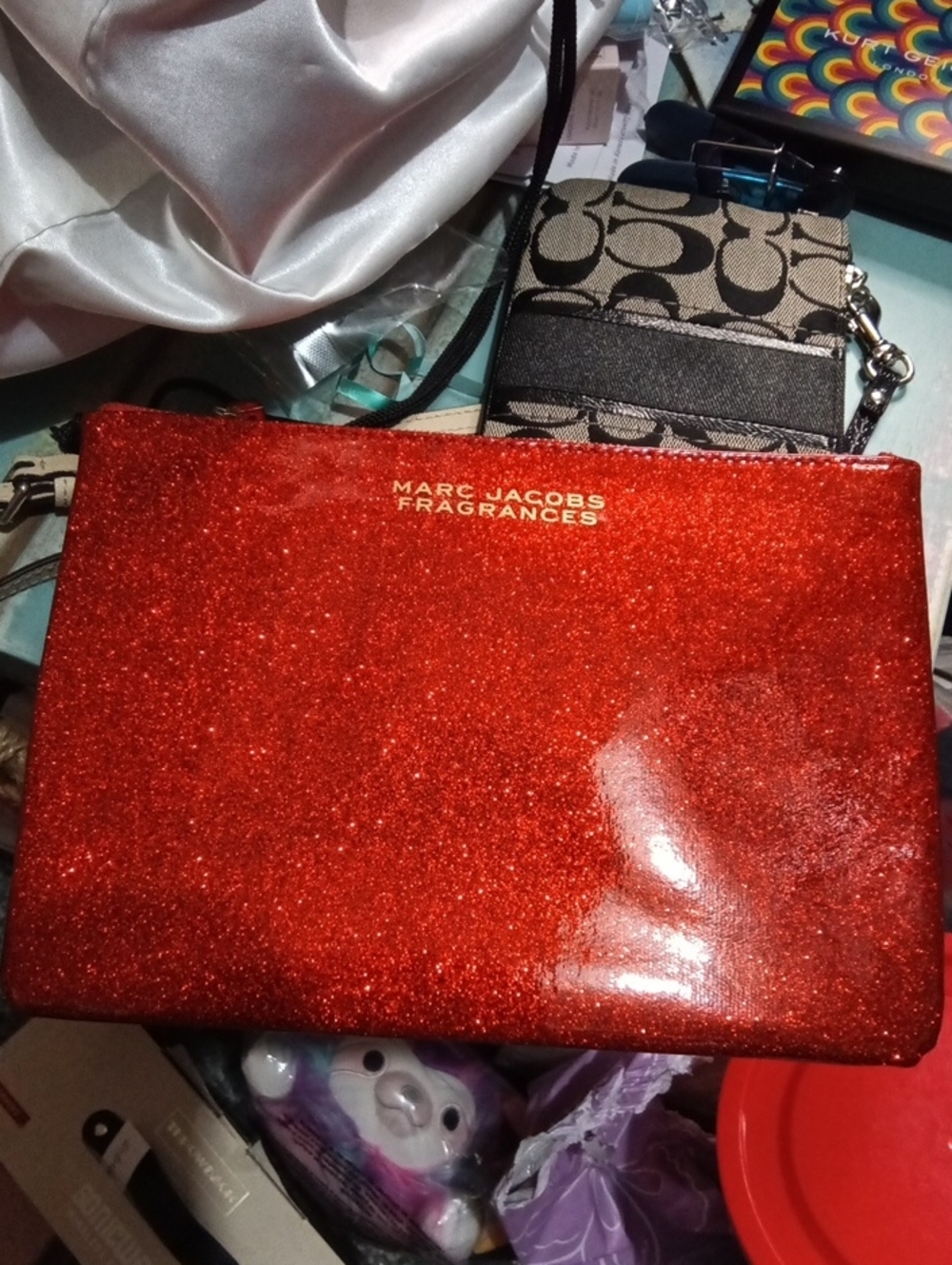 Marc Jacobs Red Glitter Pouch